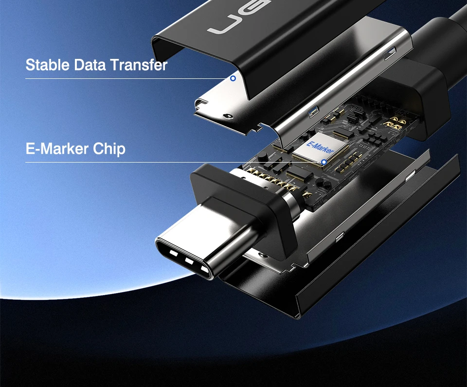 Thunderbolt 5 Kabel Weiches TPE 80Gbps Typ-C USB4 V2 Koaxialkabel USB-C zu C 240W 16K 8K für EGPU Mac MINI SSD iPhone 16 MacBook – Detail 8