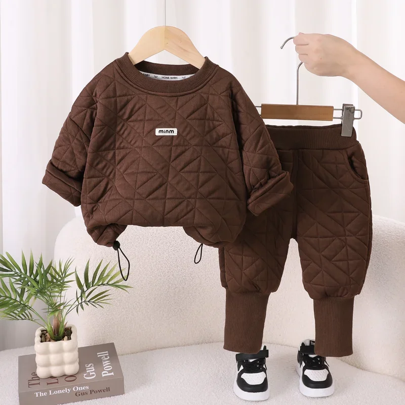 

New Winter Baby Clothes Suit Children Boys Thick Warm T-Shirt Pants 2Pcs/Sets Kids Girls Clothing Infant Costume Toddler Outfits