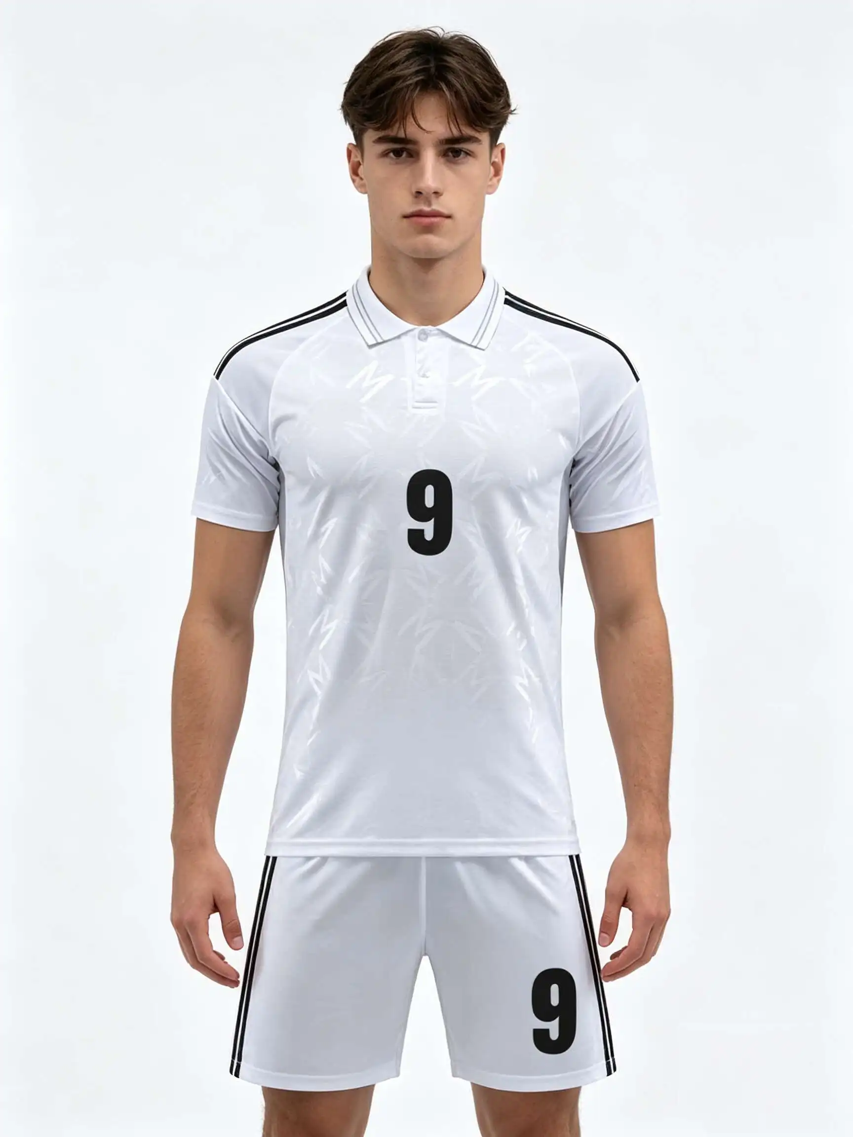 26/27 Unisex Blank Soccer 2‑Piece Set, Kids Adults Parent‑Child Kit, Custom No.10 for  7114 School Outdoor Team Sports red 10
