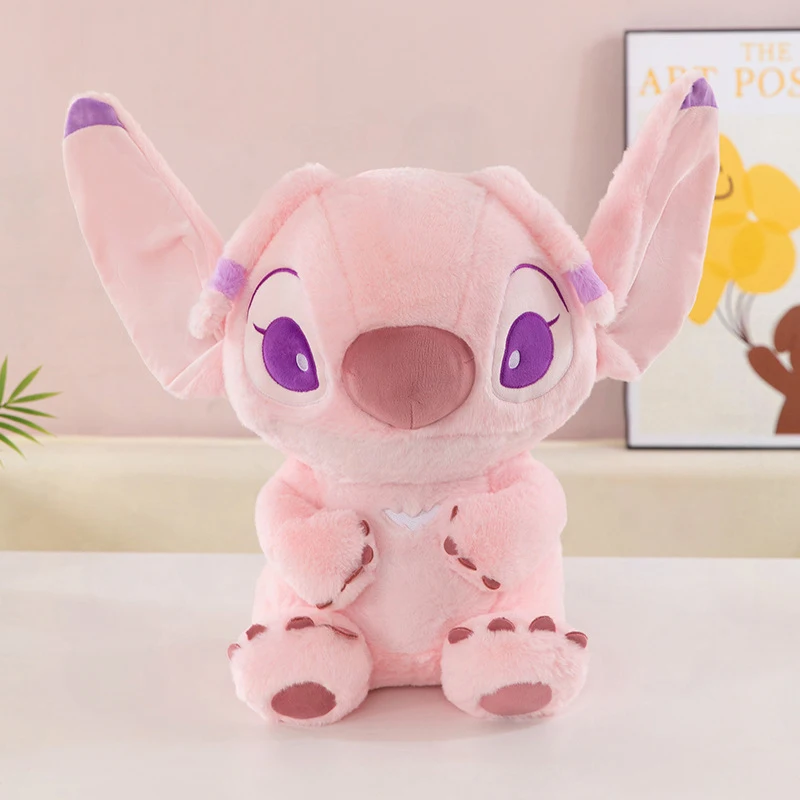 

Kawaii Stitch Angel, плюшевая игрушка, мягкая кукла, подушка для сна для детей, подарок на день рождения, Рождество, мягкий милый ангел, плюшевая мягкая игрушка