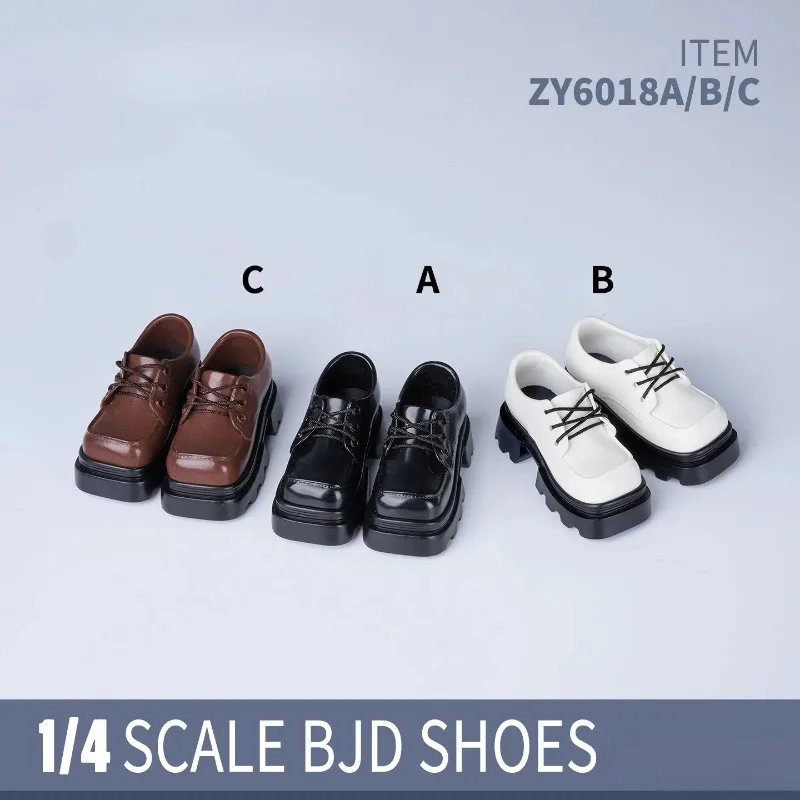 

1/4 Scale Toys Female Soldier Square Toe Thick Soled Shoes Model Hollow Shoes Fit Action Figures Body Dolls Accessory