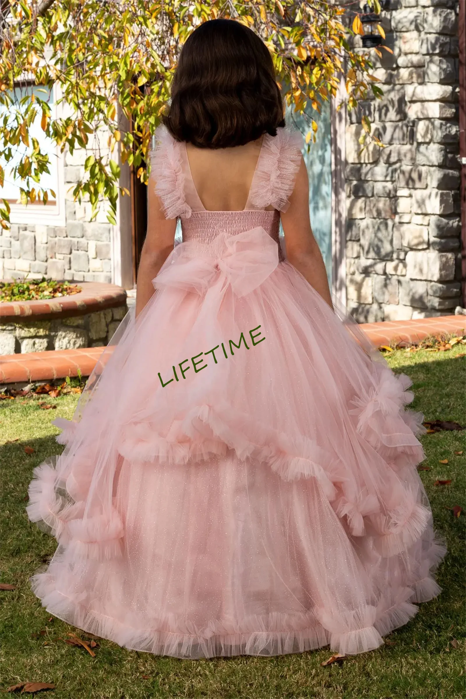 

CustomizedGorgeous And Fluffy Party Flower Girl Dress Luxury Custom Banquet Attire Prom Kids Birthday Gift Dresses First Communi