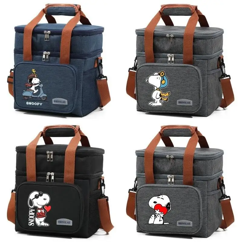 bolsa-termica-portatil-dupla-camada-estampada-snoopy-para-almoco-lanche-e-piquenique-ao-ar-livre-novo-estilo-moderno