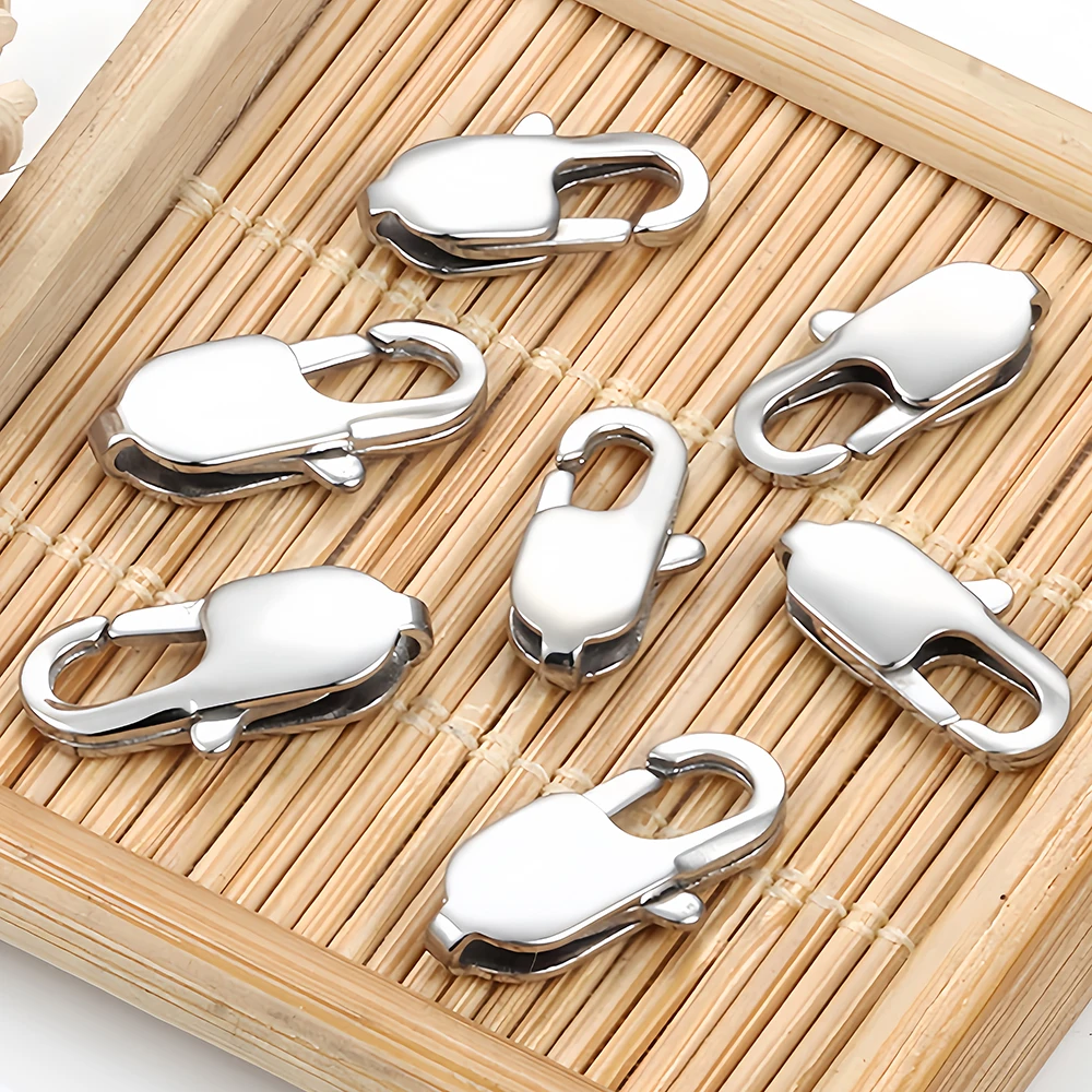 5 Stück Edelstahl-Rechteck-Hartriegel, Halskettenhaken, Armbandverbinder für DIY-Ketten, Schmuckherstellung, Zubehör, Schmuckteile – Detail 4