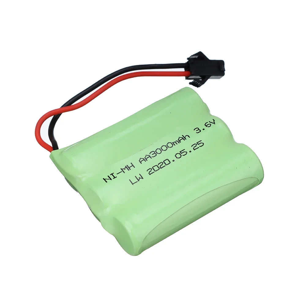With SM Plug AA NiMH 3.6V 3000mAh Rechargeable Battery / 3.6V USB Charger For RC Toys Cars Robots Tank Gun Boats