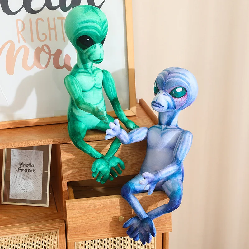 New Simulation Science Fiction Movie Figure Alien Strange Ugly Aliens Plush Toy Soft Stuffed Lifelike Dolls for Kids Boys Gifts