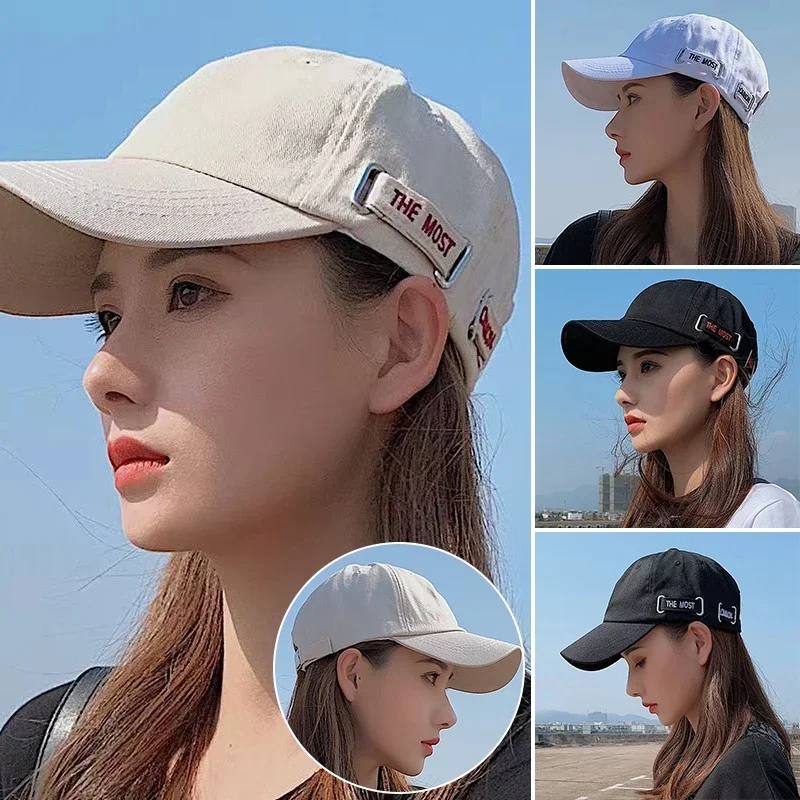 

Simple Fashion Women Baseball Cap Adjustable Casual Cotton Sun Hat for Unisex Sided Letter Embroidery Peaked Cap Hot Sales