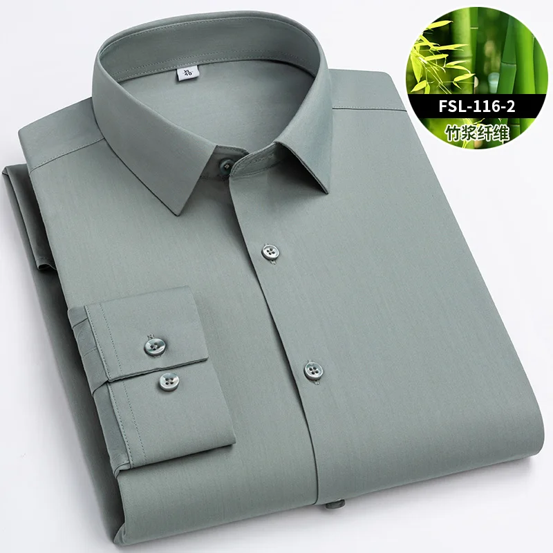 

Traceless Stretch Non-Iron Big Men's Short Sleeve Shirts, Wrinkle Free Quick Dry Comfortable Business Casual Plus Size Shirts