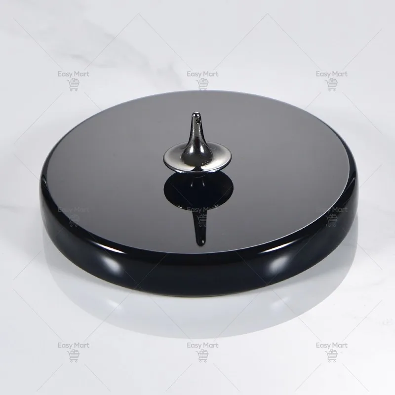 Crystal Spinning Top Tray, Glossy Smooth Tray, Double-sided Concave, Hand-twisted Spinning Top Display Stand with K9 Base
