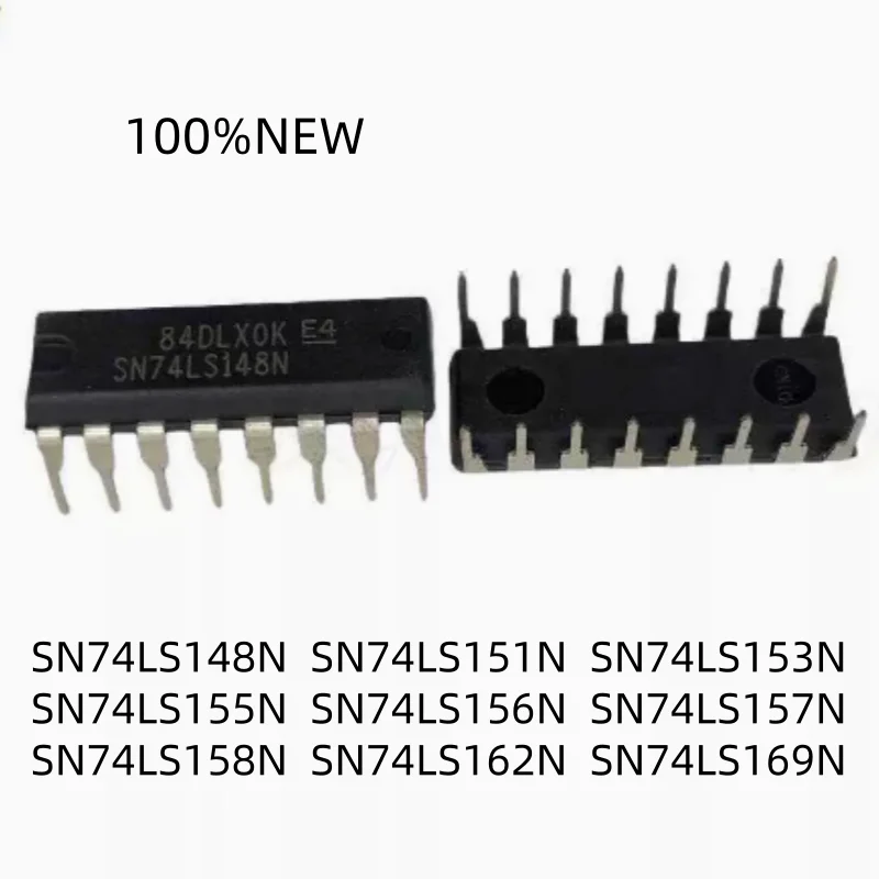 (10Pcs)100% New Sn74Ls148N Sn74Ls151N Sn74Ls153N Sn74Ls155N Sn74Ls156N Sn74Ls157N Sn74Ls158N Sn74Ls162N Sn74Ls169N Dip-16