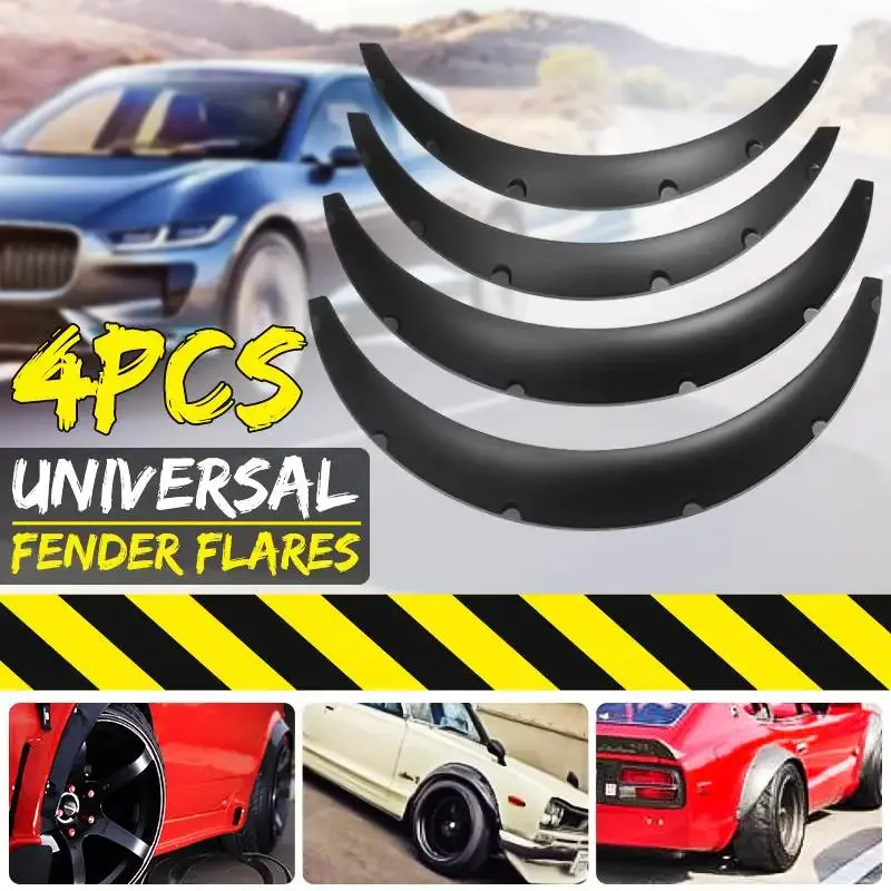 

4piece Universal Fender Flares Car Mudguard Flares Flexible For Benz C63 E63 For BMW E80 E81 E82 E87 E88 For VW GOLF MK5 MK6 MK7