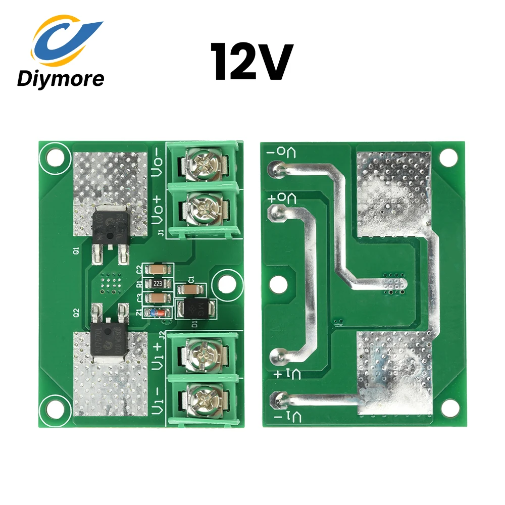 10A Power Supply Reverse Polarity Protection Board DC Power Module with Ultra-Low Voltage Drop for High Current Stability