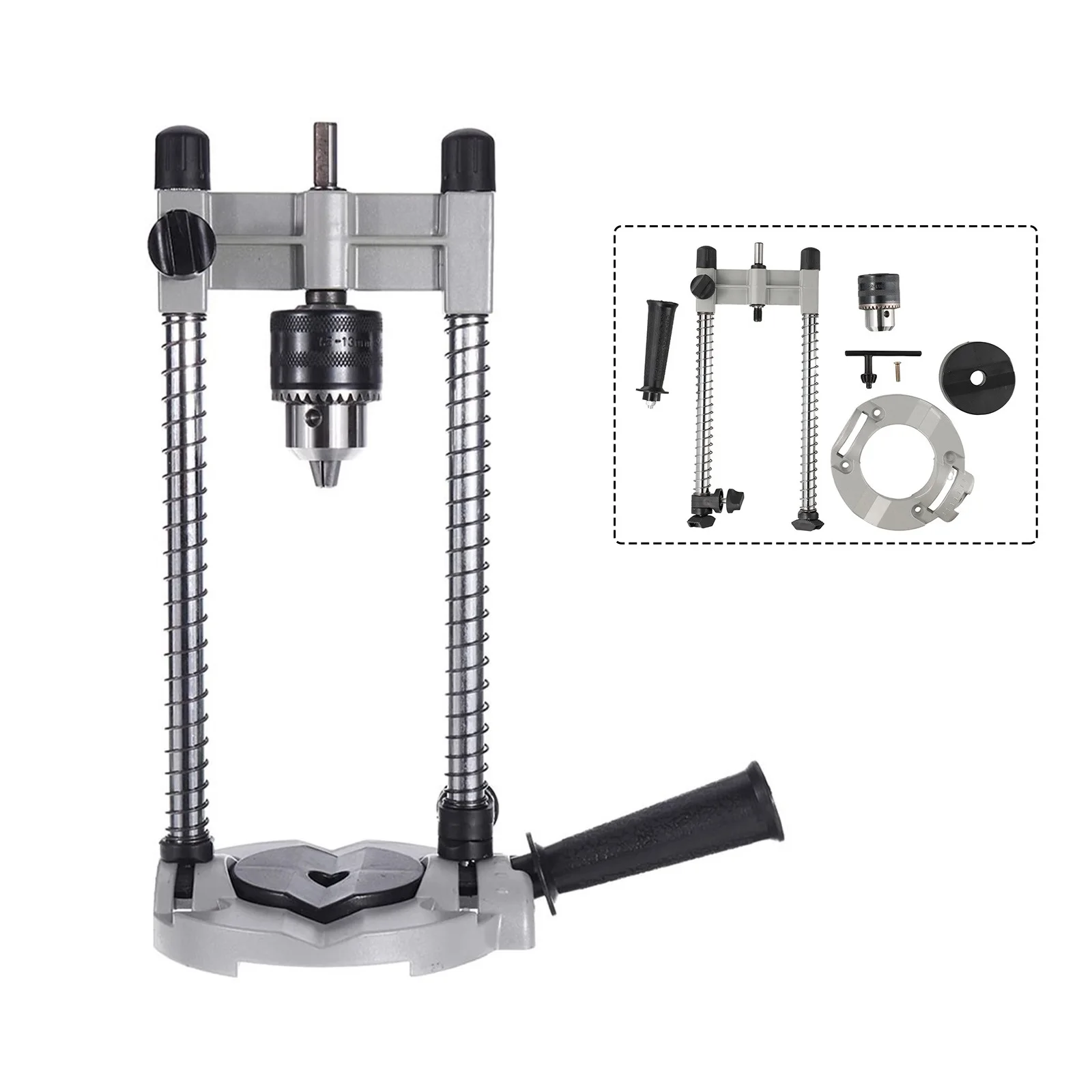 

Adjustable Angle Handle Stand Drilling Guide Easy Stable Aluminum Alloy Base Suitable for 10 13mm Electric Drills
