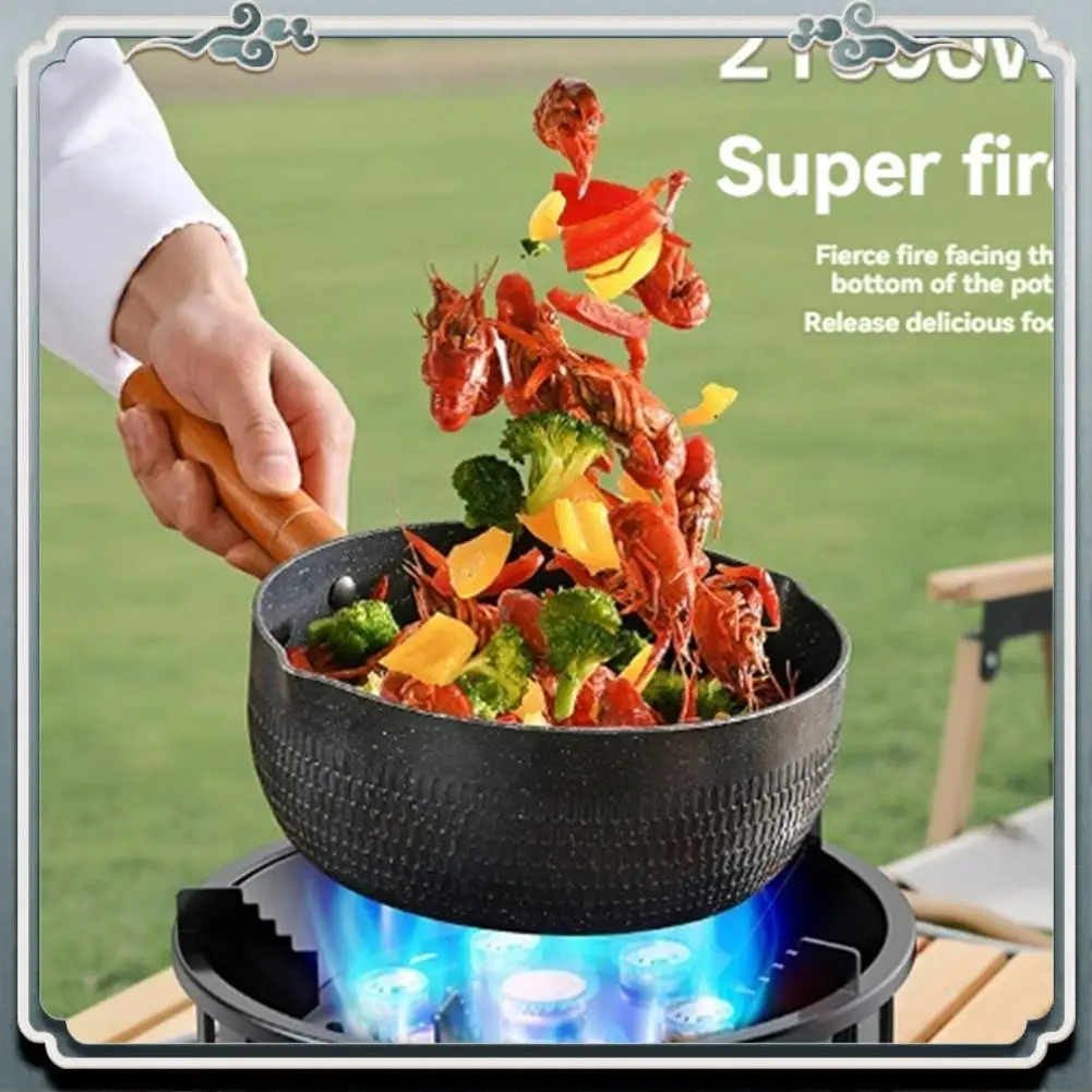 AC76-Outdoor Hiking Gas Stove,Camping Picnic BBQ Burner Portable Windproof Electronic Ignition Stoves,21000W
