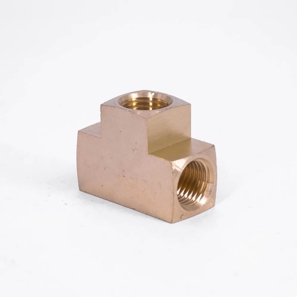 1/8 "1/4" 3/8 "1/2" NPT femmina Tee 3 vie raccordo per tubi in ottone connettore accoppiatore acqua Gas combustibile