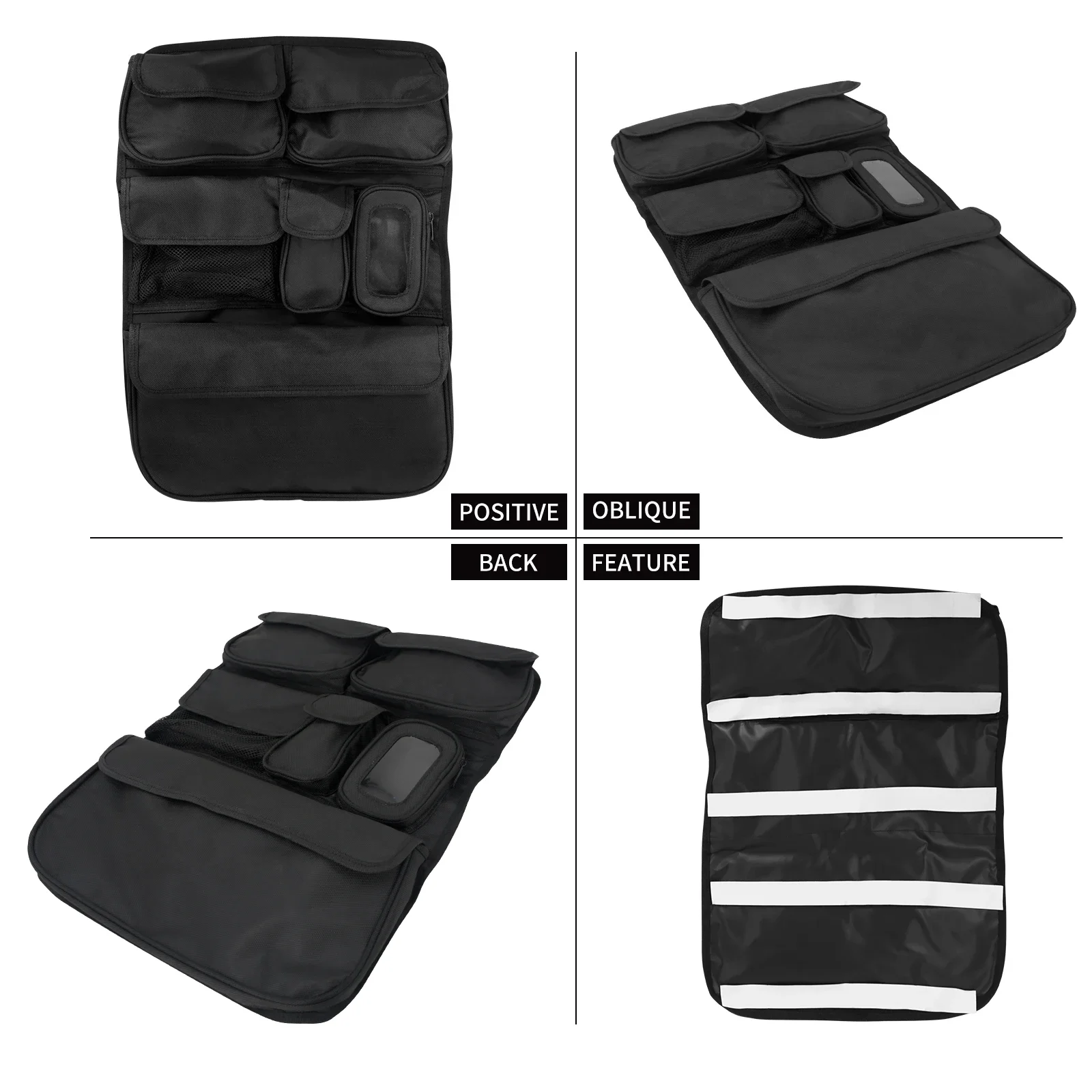 Motorcycle Black Tour Luggage Lid Organizer Storage Bag For Harley Touring Street Glide Road Glide Road King FLTRX FLHX 1988-24