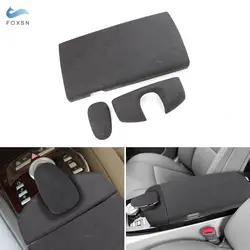 For Mercedes Benz S Class W221 2008-2012 ABS + Suede Leather Car Center Console Armrest Box Telephone Dial Key Pad Cover Trim