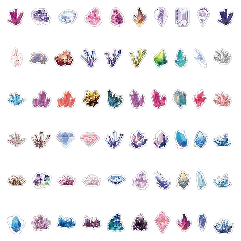 10/50Pcs Crystal sticker cartoon colored gemstones waterproof decorative stationery helmets bicycles guitars children's toy gift