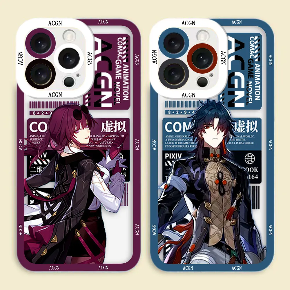 Funda transparente para teléfono Xiaomi Redmi Note 15 14 13 12 12S 11 11T 11S 10 9 10S 9S 8 Pro Max, funda de TPU Honkai Xiao Rail Dan Heng
