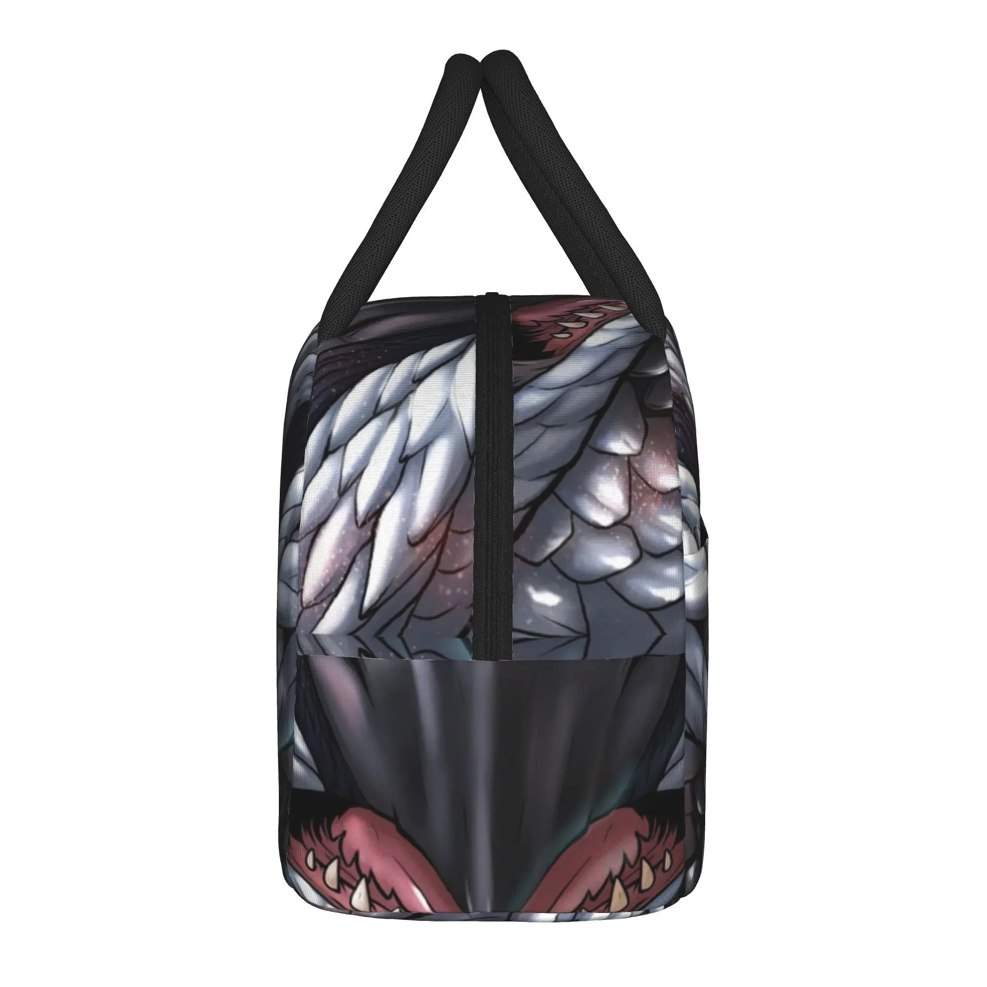 Valstrax Monster Hunter Insulated Lunch Bags Leakproof Kanji Wyvern Dragon MHW Reusable Cooler Bag Tote Lunch Box Men Women