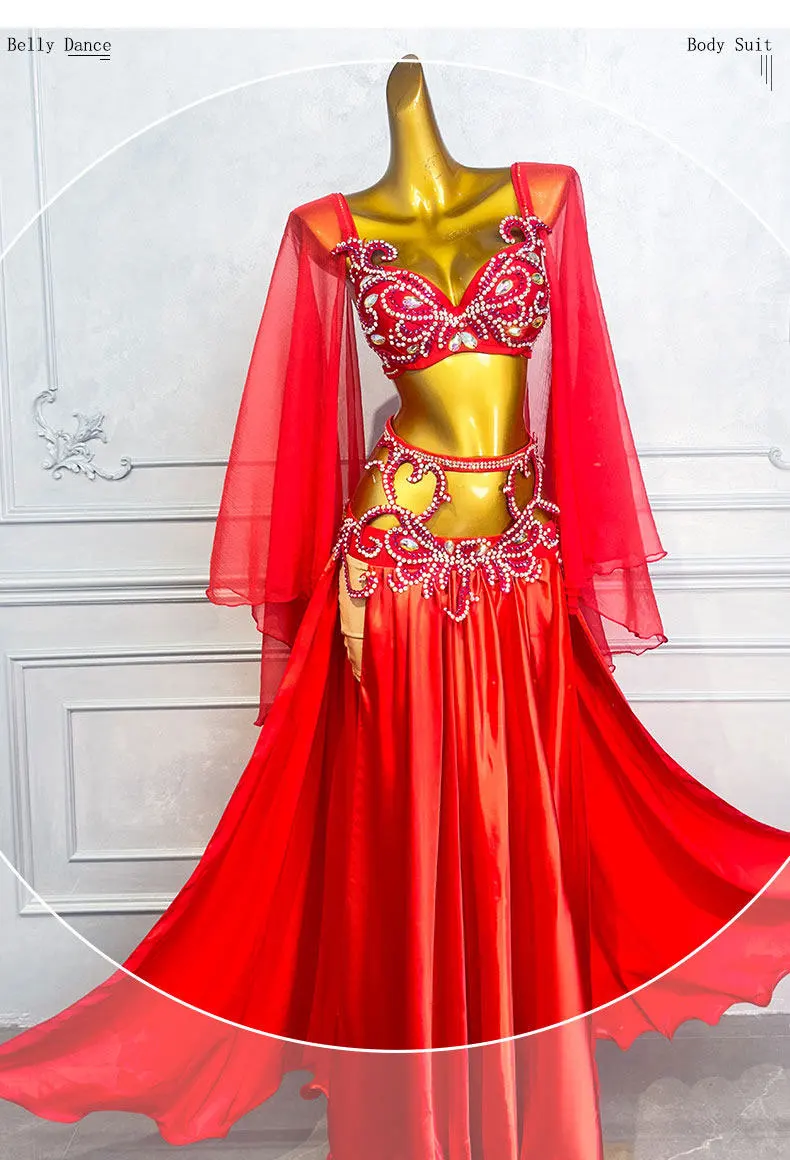 Bauchtanz-Unterrichtskleidung Bühnenkostüm Übungskleidung Orientalisches Damenkleid 2026 Karneval Mädchen Abendtanzkleidung Bauchtanz – Detail 2