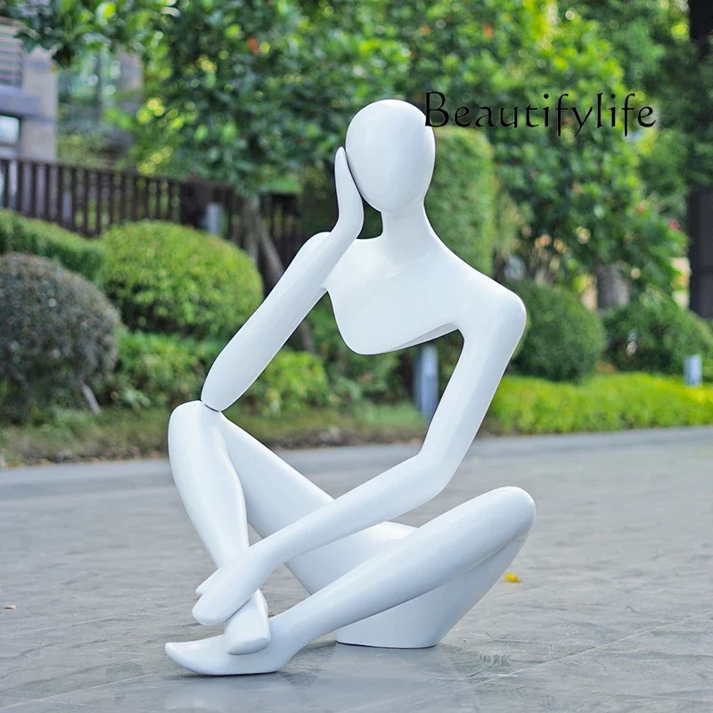 Modern simple abstract hollow figure sculpture ornament model house garden landscape zen model