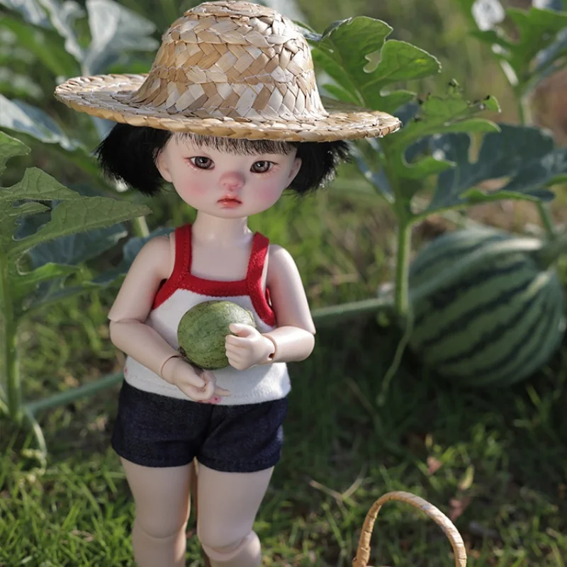 Shuga Fairy 1/6 Wandy The Straw Hats Girl Cute Dundun Body For Summer BJD Doll Elvish Friend Toys Resin Art Ball Jointed Doll