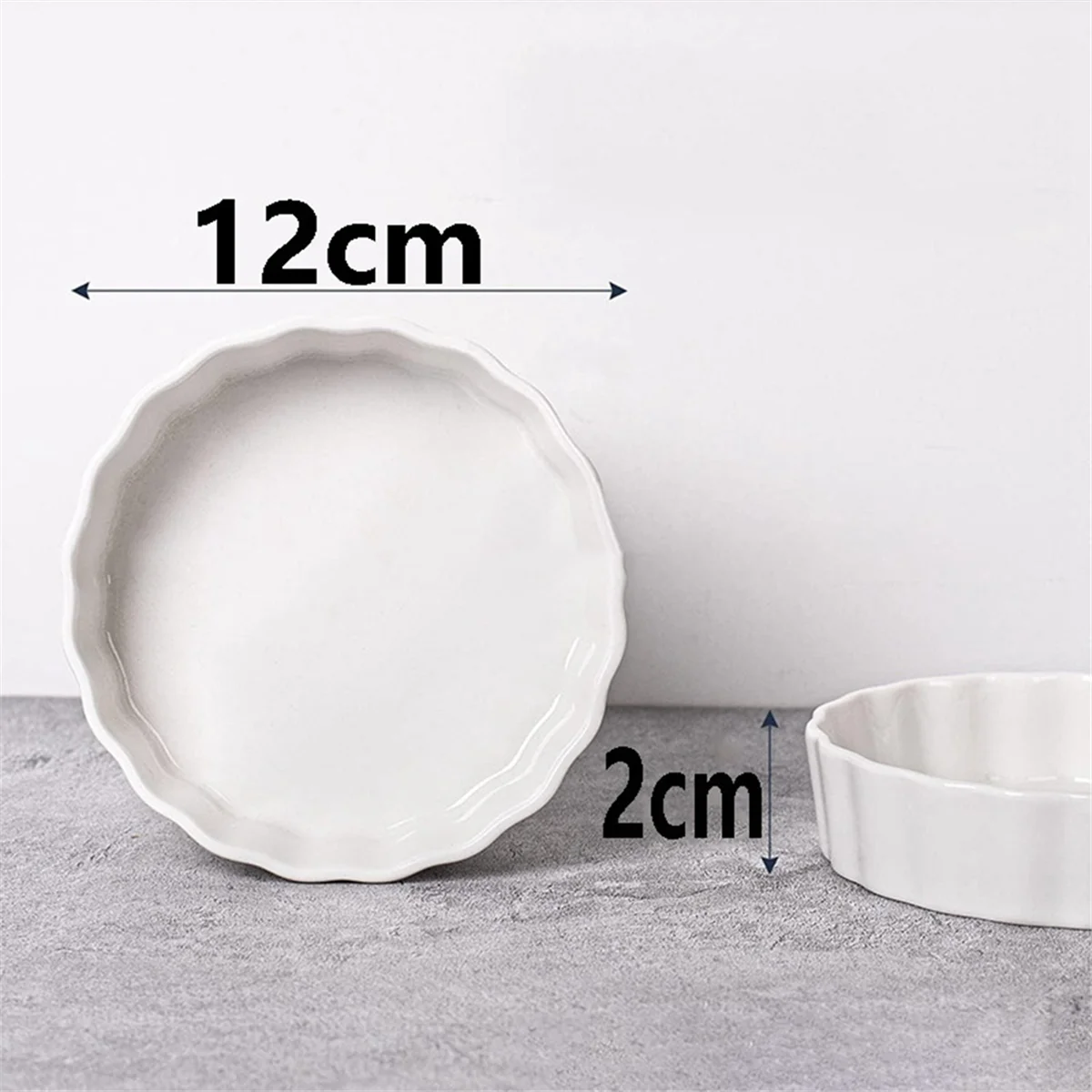 

5 Oz Creme Brulee Ramekins, Round Fluted Quiche Dishes Tart Pan, Oven Safe Ramekins for Baking, Souffle, Ramekins 6 PackJAS