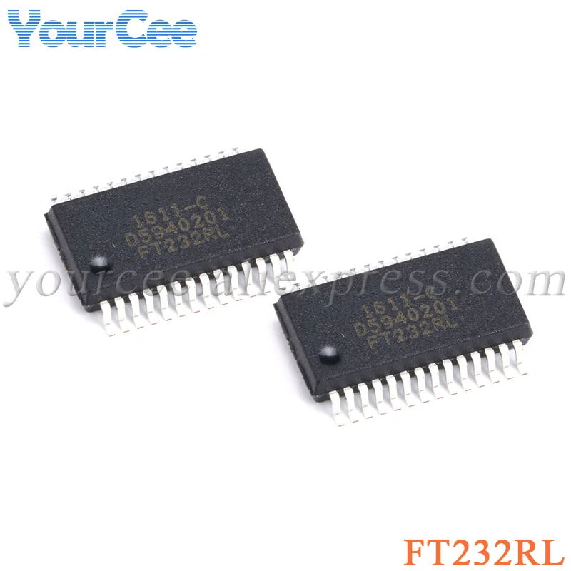 5pcs/1pc FT232RL SMD FT232 232RL IC Chip Bridge USB to Serial UART SSOP-28 Integrated Circuit