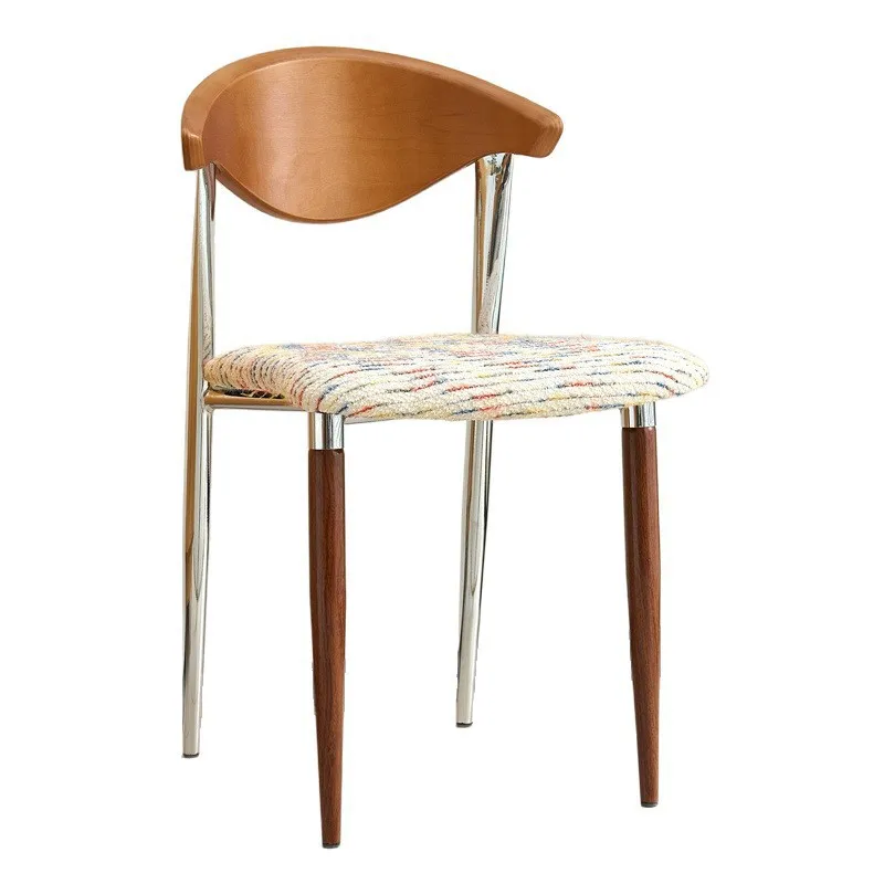 

Nordic retro dining chair designer solid wood chair medieval single chair book table chair household dining table chair Internet