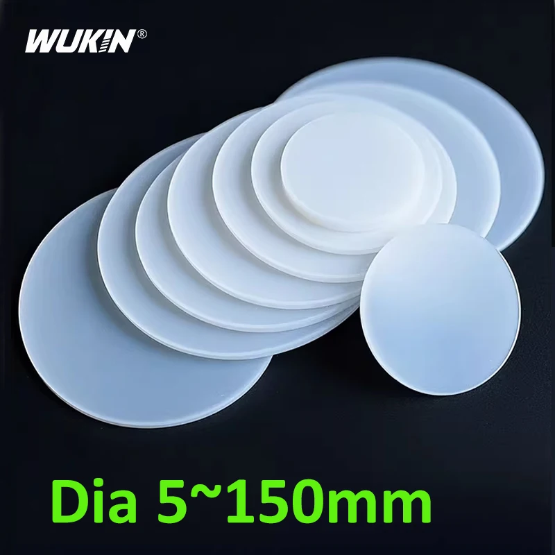 Solid Round Silicone Pad VMQ Silicone Rubber Sheet circular Sealing Gaskets Anti slip Shock absorption 5mm~150mm Dia Size