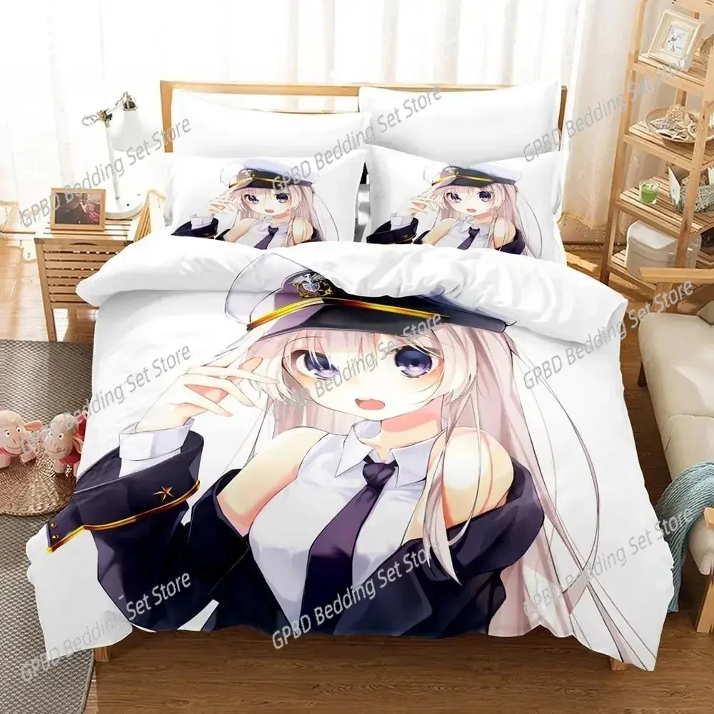 

3D Print Anime Azur Lane Bedding Set Single Twin Double Queen King Cal King Size Bed Linen Set
