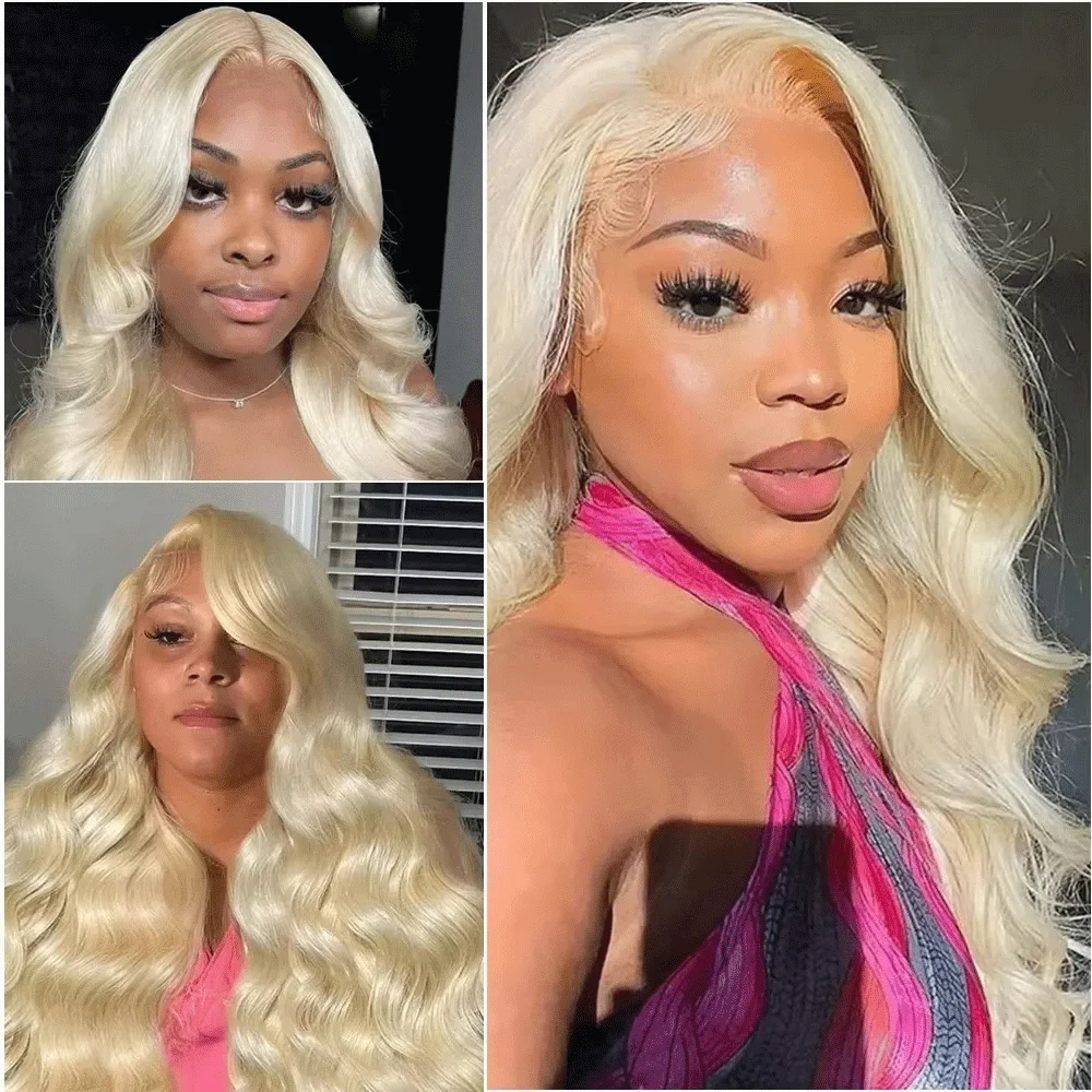 613 Honey Blonde 13x4 13x6 HD Transparent Lace Frontal Wig Brazilian Body Wave Lace Front Wigs Human Hair 200% Pre Plucked 40 In image 3