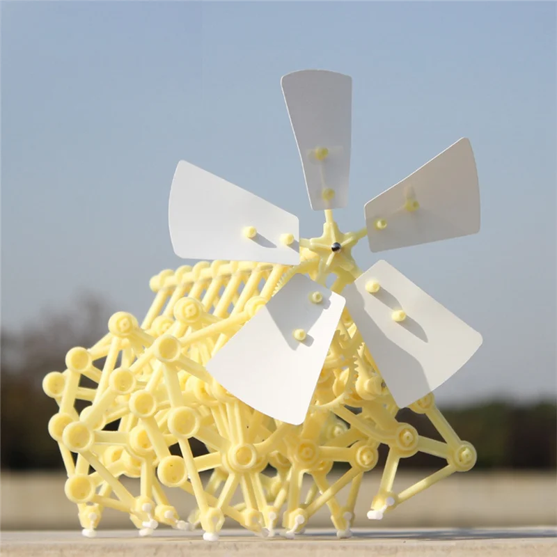 ABWE-Mini Strandbeest モデルキット (風力発電 DIY-Beast)、興味深い、誕生日ホリデーへのギフト、耐久性があり、簡単にインストールできます。