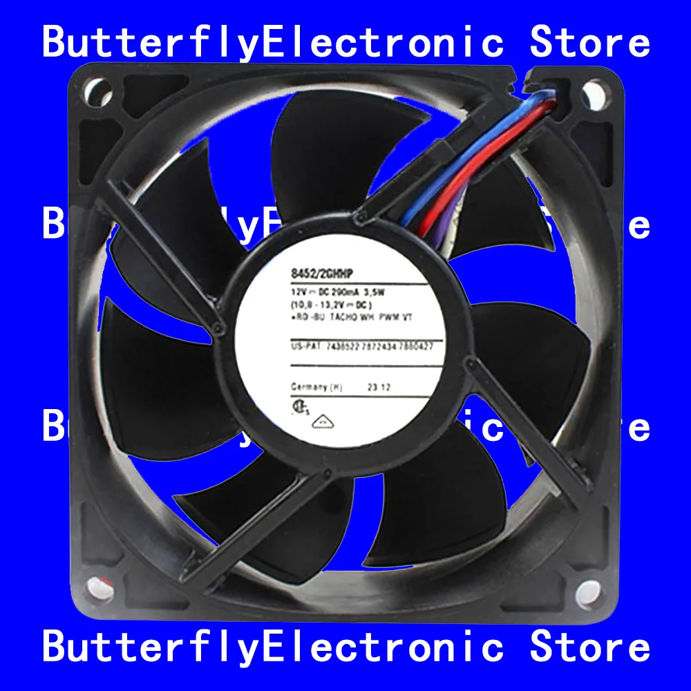 新しいオリジナル-8452-2ghhp-12vdc-35w-冷却ファン-8025-80-80-25mm