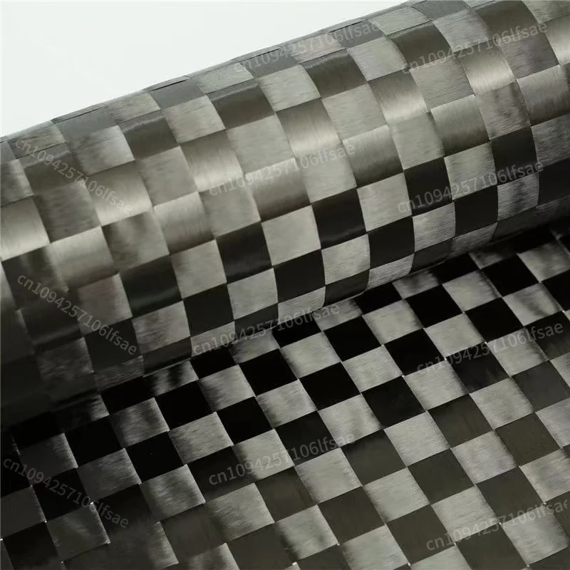 12K スプレッドトウカーボンファイバー生地 18mmx18mm 88g 格子柄ストレッチカーボンクロス修理用超薄型 0.1mm 50x100cm