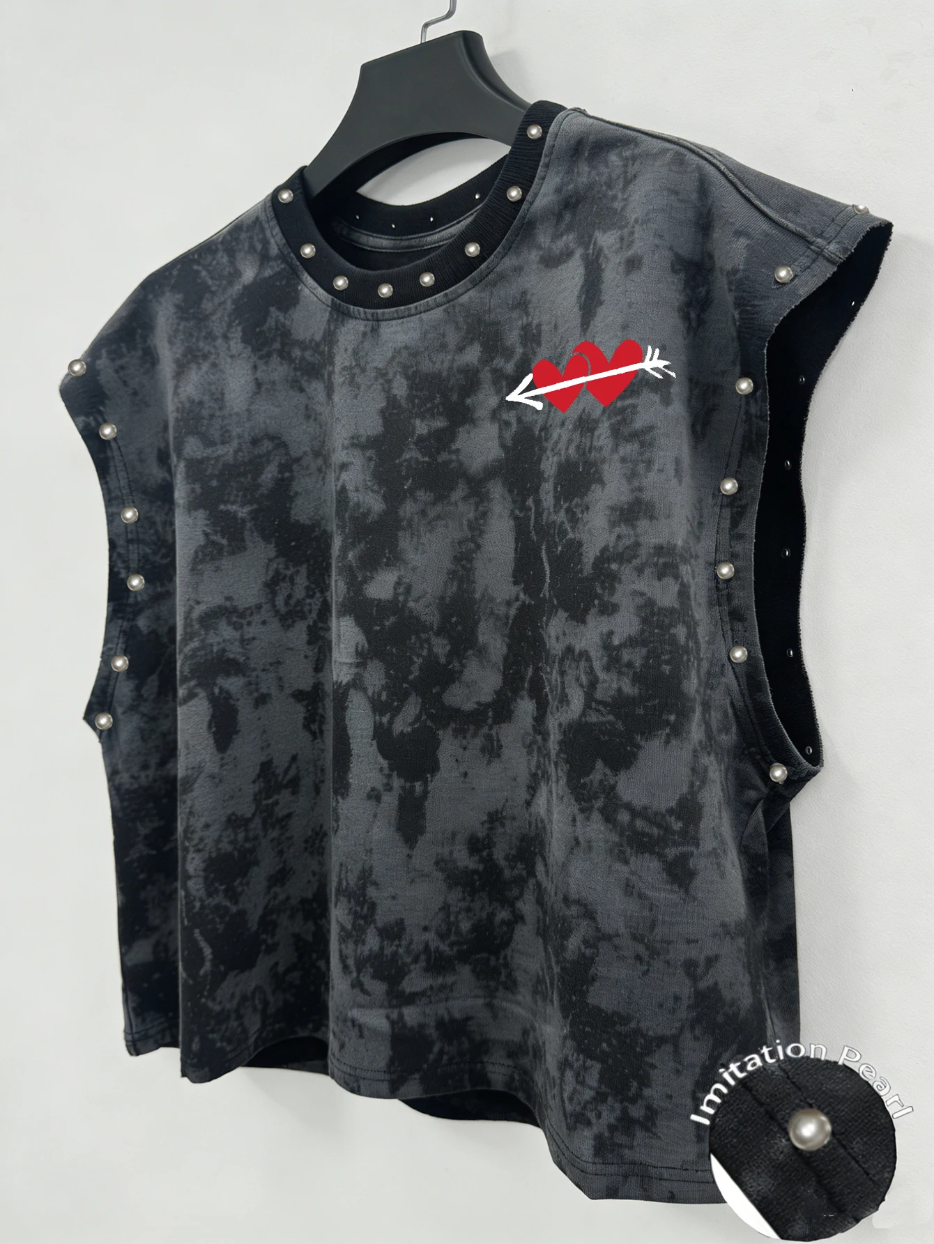 Unisex Retro Casual Weste mit Kunstperlen – Musikfestival-Stil – Detail 3