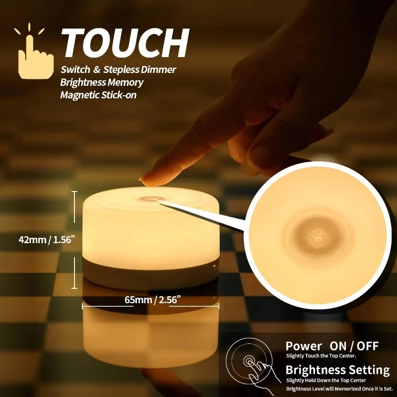 Direct Manufacturer Supply Dimmable Portable Cheap Personalized Design Color Children Charging Light Emitting Diode Night Light