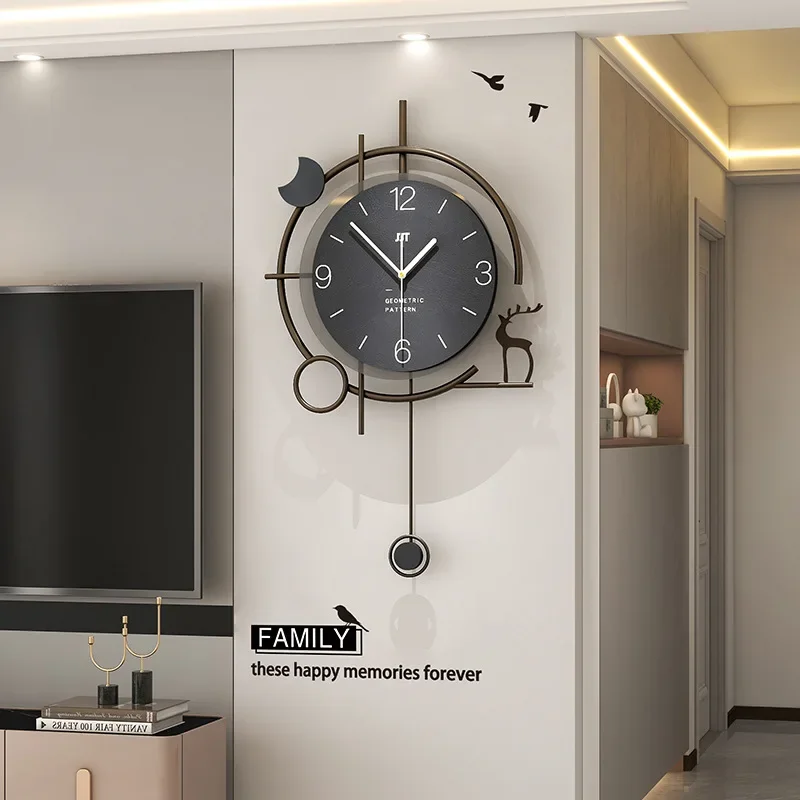 

Modern simple wall clock, living room home light luxury decoration clock, creative fashion Clock, wall-mounted quartz clocks