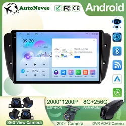 Android 14 For SEAT Ibiza 6J IV 4 2008 - 2015 2K QLED Stereo Car Radio Multimedia Video Player GPS AI Voice CarPlay Head Unit
