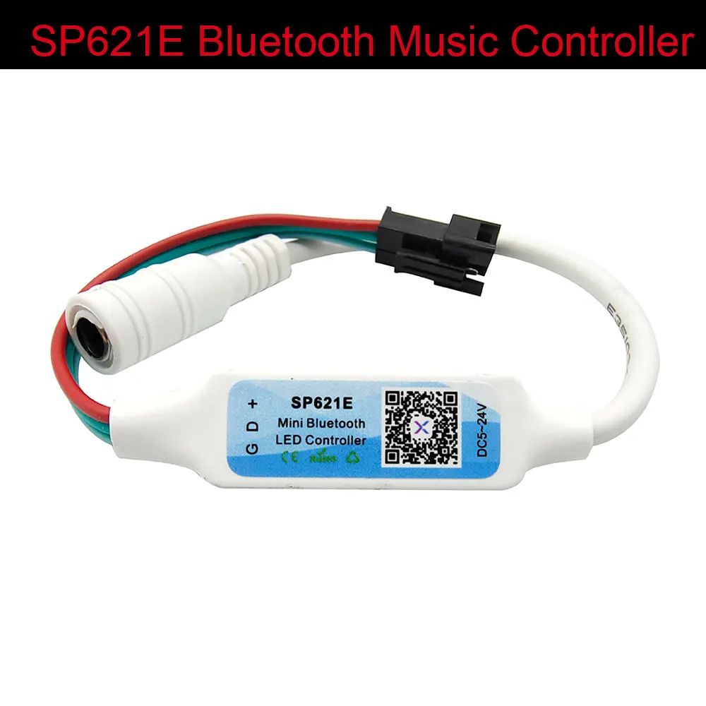 1~5PCS SP107E Music Bluetooth LED Controller Full Color Pixel IC Controllers by Phone APP For WS2812 WS2811 SK6812 WS2815 Strip