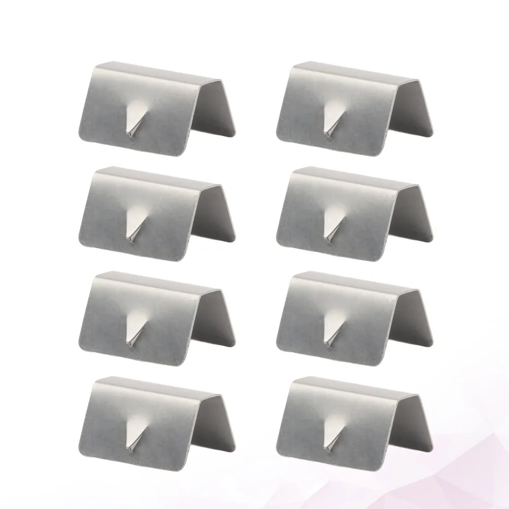 8Pcs Windshield Deflector Clips Stainless Steel Rain Guard Channel Fittings Car Window Deflectors Stay Fixed Glass Down No