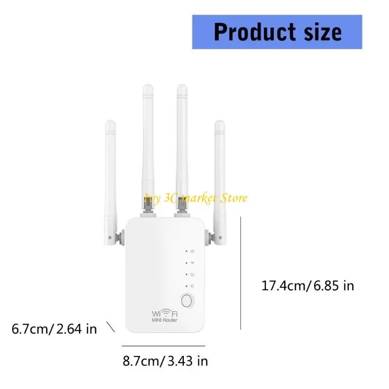 D7C a velocità rapida da 2,4 GHz 300 Mbps WiFi Extender per eliminare le zone morte in grandi aree