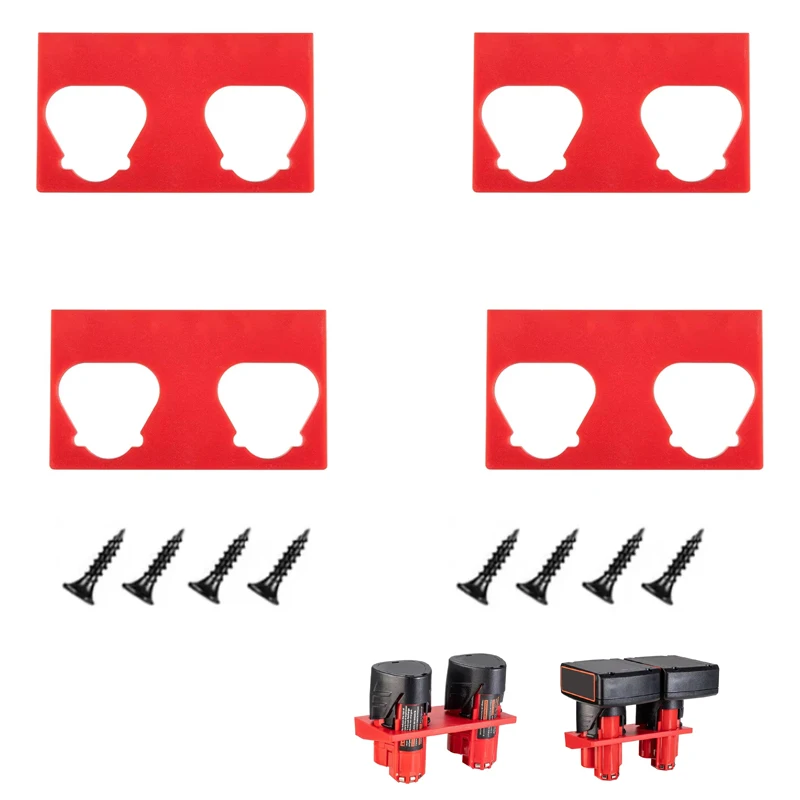 

Стойка для хранения батарей Milwaukee 12 В, настенное крепление, кронштейн для инструментов, крепежные устройства, держатель батареи 48-11-2401