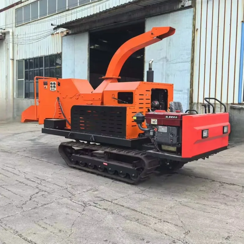 بيع المصنع مباشرة المحمول الزاحف الخشب التقطيع محرك الديزل مزرعة الذرة موقد التقطيع آلة تقطيع الخشب المتنقلة #2