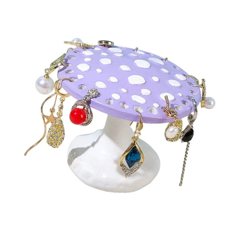 Unique Mushroom Designs Jewelry Holder Stylish Mushroom Earring Display Holder Practical Jewelry Storage Stand Holder