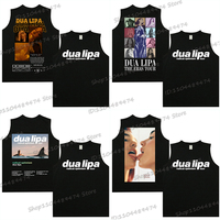 Y2K Dua Lipa Radical Optimism Graphic T Shirts Casual 100% Cotton Streetwear Fashion Singer Dua Lipa Sleeveless Tank Top Unisex