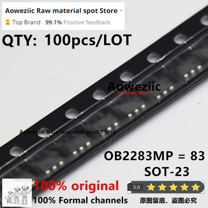 Aoweziic 100% New  Original  OB2281AMP 281***  OB2283MP 83***  OB2361MP 61***  OB2520MP 20***  SOT23-6  LCD Power Management IC