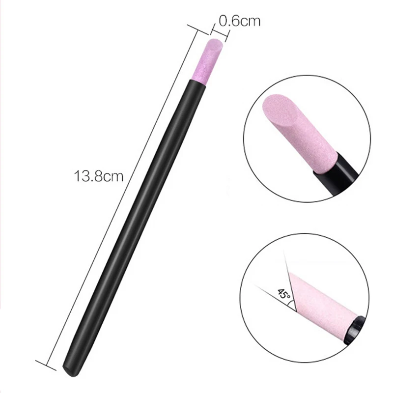Set de 1/5 piezas de lima de cuarzo para uñas, tijeras para cutículas, removedor de piel muerta, esmalte UV, palitos y accesorios 5