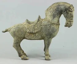 Collectible Decorated Old Handwork Bronze sculpture Horse statue Healing Medicine Decoration 100% Brass Bronze 20cm